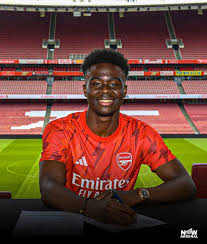 Saka Set to Shine: Arsenal Secure Record-Breaking £300k/w Deal for Star Winger